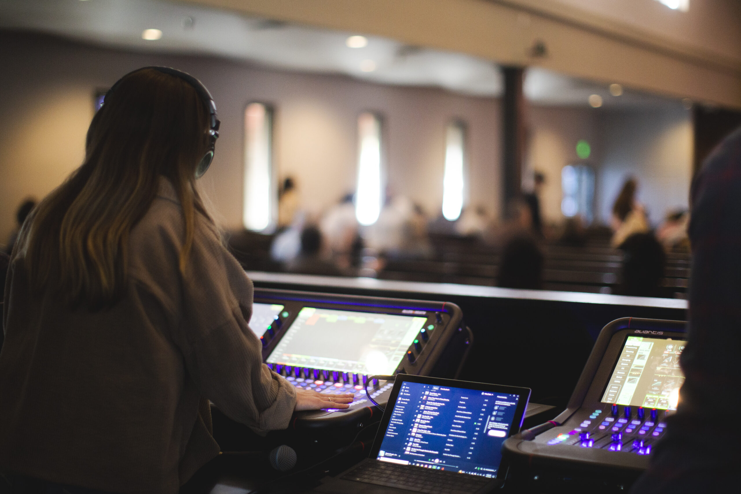 Two Avantis consoles in use at Calvary Chapel